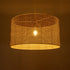 GloboStar® YOTTO 01822 Boho Κρεμαστό Φωτιστικό Οροφής Μονόφωτο 1 x E27 AC220-240V IP20 - Φ55 x Υ30cm - Μπεζ Μπαμπού Πλέγμα - 5 Χρόνια Εγγύηση - ledmania.gr