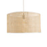 GloboStar® YOTTO 01822 Boho Κρεμαστό Φωτιστικό Οροφής Μονόφωτο 1 x E27 AC220-240V IP20 - Φ55 x Υ30cm - Μπεζ Μπαμπού Πλέγμα - 5 Χρόνια Εγγύηση - ledmania.gr