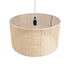 GloboStar® YOTTO 01822 Boho Κρεμαστό Φωτιστικό Οροφής Μονόφωτο 1 x E27 AC220-240V IP20 - Φ55 x Υ30cm - Μπεζ Μπαμπού Πλέγμα - 5 Χρόνια Εγγύηση - ledmania.gr