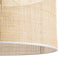 GloboStar® YOTTO 01822 Boho Κρεμαστό Φωτιστικό Οροφής Μονόφωτο 1 x E27 AC220-240V IP20 - Φ55 x Υ30cm - Μπεζ Μπαμπού Πλέγμα - 5 Χρόνια Εγγύηση - ledmania.gr