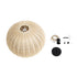 GloboStar® RAITO 01824 Boho Κρεμαστό Φωτιστικό Οροφής Μονόφωτο 1 x E27 AC220-240V IP20 - Φ40 x Υ25cm - Μπεζ Ξύλινο Μπαμπού Πλέγμα Καμπάνα - 5 Χρόνια Εγγύηση - ledmania.gr