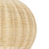 GloboStar® RAITO 01824 Boho Κρεμαστό Φωτιστικό Οροφής Μονόφωτο 1 x E27 AC220-240V IP20 - Φ40 x Υ25cm - Μπεζ Ξύλινο Μπαμπού Πλέγμα Καμπάνα - 5 Χρόνια Εγγύηση - ledmania.gr