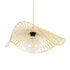 GloboStar® MELEMELE 01840 Boho Κρεμαστό Φωτιστικό Οροφής Μονόφωτο 1 x E27 AC220-240V IP20 - Φ50 x Υ7cm - Μπεζ Ξύλινο Μπαμπού Πλέγμα - 5 Χρόνια Εγγύηση - ledmania.gr