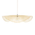 GloboStar® MELEMELE 01842 Boho Κρεμαστό Φωτιστικό Οροφής Μονόφωτο 1 x E27 AC220-240V IP20 - Φ100 x Υ12cm - Μπεζ Ξύλινο Μπαμπού Πλέγμα - 5 Χρόνια Εγγύηση - ledmania.gr