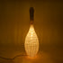GloboStar® PARADIS 01843 Boho Επιδαπέδιο Φωτιστικό Μονόφωτο 1 x E27 AC220-240V IP20 - Φ30 x Υ100cm - Μπεζ Ξύλινο Ρατάν Πλέγμα - 5 Χρόνια Εγγύηση - ledmania.gr