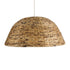 GloboStar® MANGATA 01848 Boho Κρεμαστό Φωτιστικό Οροφής Μονόφωτο 1 x E27 AC220-240V IP20 - Φ90 x Υ40cm - Καφέ Ξύλινο Μπαμπού Πλέγμα Καμπάνα - 5 Χρόνια Εγγύηση - ledmania.gr