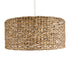 GloboStar® MARIGOLD 01850 Boho Κρεμαστό Φωτιστικό Οροφής Μονόφωτο 1 x E27 AC220-240V IP20 - Φ90 x Υ40cm - Καφέ Ξύλινο Μπαμπού Πλέγμα Καμπάνα - 5 Χρόνια Εγγύηση - ledmania.gr