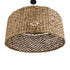 GloboStar® MARIGOLD 01850 Boho Κρεμαστό Φωτιστικό Οροφής Μονόφωτο 1 x E27 AC220-240V IP20 - Φ90 x Υ40cm - Καφέ Ξύλινο Μπαμπού Πλέγμα Καμπάνα - 5 Χρόνια Εγγύηση - ledmania.gr