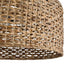GloboStar® MARIGOLD 01850 Boho Κρεμαστό Φωτιστικό Οροφής Μονόφωτο 1 x E27 AC220-240V IP20 - Φ90 x Υ40cm - Καφέ Ξύλινο Μπαμπού Πλέγμα Καμπάνα - 5 Χρόνια Εγγύηση - ledmania.gr