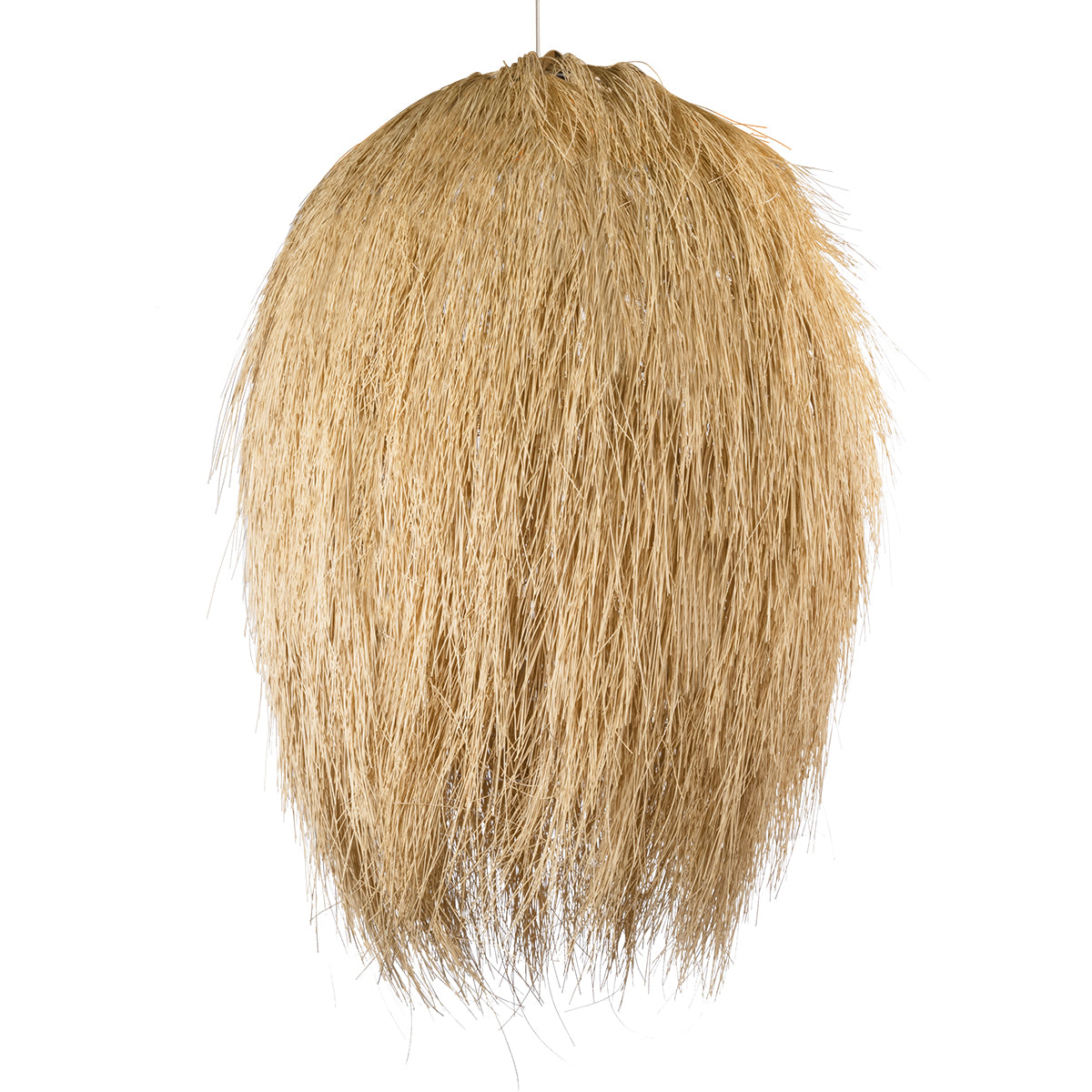 GloboStar® ARCHIPELAGO 01914 Boho Κρεμαστό Φωτιστικό Οροφής Μονόφωτο 1 x E27 AC220-240V IP20 - Φ120 x Υ140cm - Μπεζ Ξύλινο Πλέγμα - 5 Χρόνια Εγγύηση - ledmania.gr