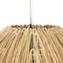 GloboStar® ARCHIPELAGO 01914 Boho Κρεμαστό Φωτιστικό Οροφής Μονόφωτο 1 x E27 AC220-240V IP20 - Φ120 x Υ140cm - Μπεζ Ξύλινο Πλέγμα - 5 Χρόνια Εγγύηση - ledmania.gr