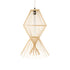 GloboStar® YOSHI 01928 Boho Κρεμαστό Φωτιστικό Οροφής Μονόφωτο 1 x E27 AC220-240V IP20 - Φ35 x Υ60cm - Μπεζ Ξύλινο Πλέγμα - 5 Χρόνια Εγγύηση - ledmania.gr