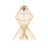 GloboStar® YOSHI 01928 Boho Κρεμαστό Φωτιστικό Οροφής Μονόφωτο 1 x E27 AC220-240V IP20 - Φ35 x Υ60cm - Μπεζ Ξύλινο Πλέγμα - 5 Χρόνια Εγγύηση - ledmania.gr
