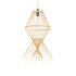 GloboStar® YOSHI 01928 Boho Κρεμαστό Φωτιστικό Οροφής Μονόφωτο 1 x E27 AC220-240V IP20 - Φ35 x Υ60cm - Μπεζ Ξύλινο Πλέγμα - 5 Χρόνια Εγγύηση - ledmania.gr