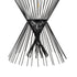 GloboStar® YOSHI 01929 Boho Κρεμαστό Φωτιστικό Οροφής Μονόφωτο 1 x E27 AC220-240V IP20 - Φ35 x Υ60cm - Μαύρο Ξύλινο Πλέγμα - 5 Χρόνια Εγγύηση - ledmania.gr