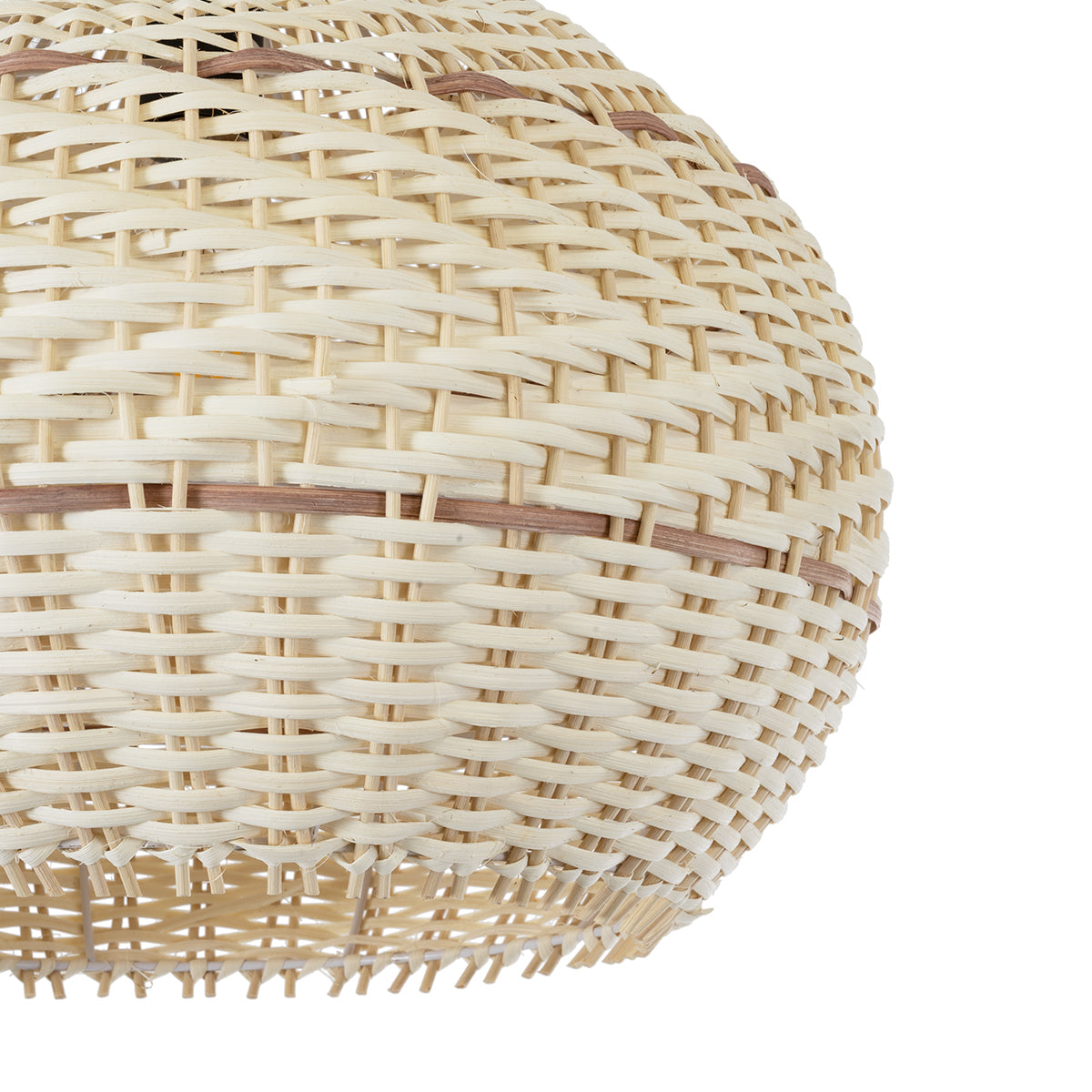 GloboStar® SANTACRUZ 01950 Boho Κρεμαστό Φωτιστικό Οροφής Μονόφωτο 1 x E27 AC220-240V IP20 - Φ40 x Υ40cm - Μπεζ - Καφέ Ξύλινο Πλέγμα Καμπάνα - 5 Χρόνια Εγγύηση - ledmania.gr