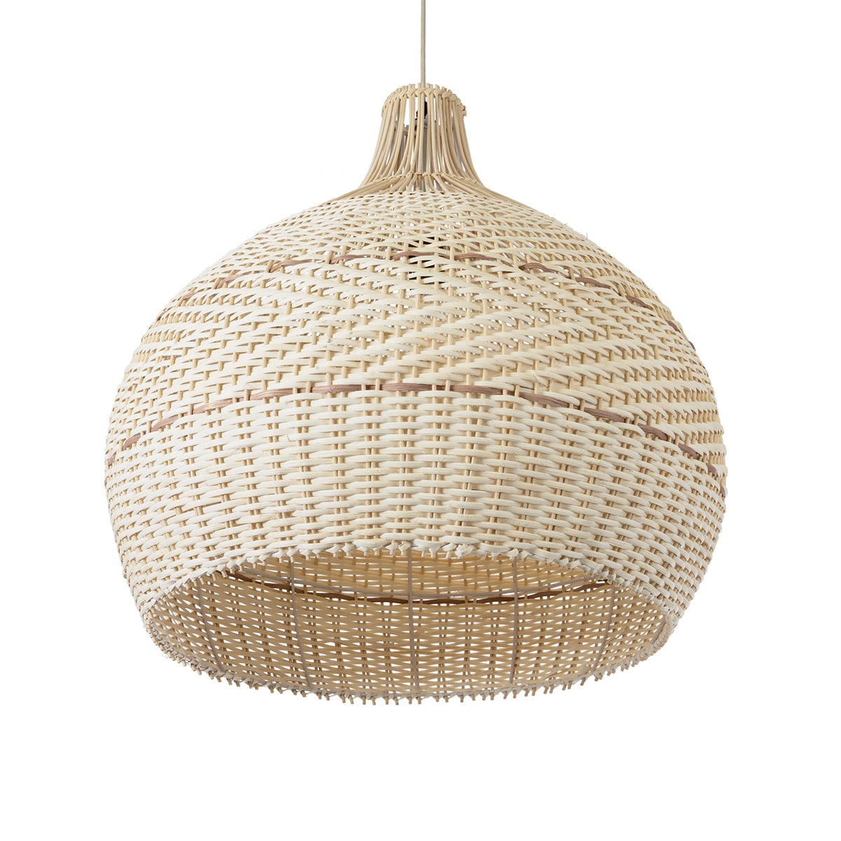 GloboStar® SANTACRUZ 01951 Boho Κρεμαστό Φωτιστικό Οροφής Μονόφωτο 1 x E27 AC220-240V IP20 - Φ60 x Υ60cm - Μπεζ - Καφέ Ξύλινο Πλέγμα Καμπάνα - 5 Χρόνια Εγγύηση - ledmania.gr