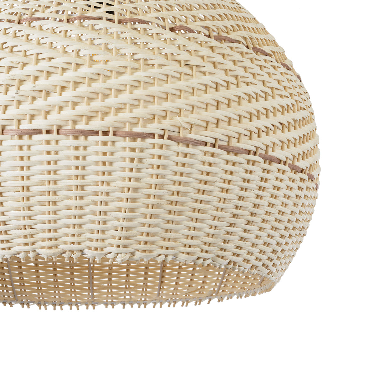 GloboStar® SANTACRUZ 01951 Boho Κρεμαστό Φωτιστικό Οροφής Μονόφωτο 1 x E27 AC220-240V IP20 - Φ60 x Υ60cm - Μπεζ - Καφέ Ξύλινο Πλέγμα Καμπάνα - 5 Χρόνια Εγγύηση - ledmania.gr