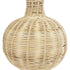GloboStar® SHIZUMI 01959 Boho Επιτραπέζιο Φωτιστικό Πορτατίφ Μονόφωτο 1 x E27 AC220-240V IP20 - Φ30 x Υ50cm - Μπεζ Ξύλινο Πλέγμα με Λευκό Καπέλο - 5 Χρόνια Εγγύηση - ledmania.gr