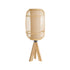 GloboStar® BODHI 01992 Boho Επιτραπέζιο Φωτιστικό Μονόφωτο 1 x E27 AC220-240V IP20 - Φ19 x Υ49cm - Μπεζ Ξύλινο Μπαμπού Πλέγμα - 5 Χρόνια Εγγύηση - ledmania.gr