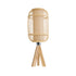 GloboStar® BODHI 01992 Boho Επιτραπέζιο Φωτιστικό Μονόφωτο 1 x E27 AC220-240V IP20 - Φ19 x Υ49cm - Μπεζ Ξύλινο Μπαμπού Πλέγμα - 5 Χρόνια Εγγύηση - ledmania.gr
