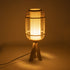 GloboStar® BODHI 01992 Boho Επιτραπέζιο Φωτιστικό Μονόφωτο 1 x E27 AC220-240V IP20 - Φ19 x Υ49cm - Μπεζ Ξύλινο Μπαμπού Πλέγμα - 5 Χρόνια Εγγύηση - ledmania.gr