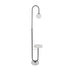 GloboStar® CORDELIA 02026 Μοντέρνο Επιδαπέδιο Φωτιστικό Τραπεζάκι Μονόφωτο 1 x E27 AC220-240V IP20 - Μ30 x Π38 x Υ180cm - Μαύρο με Λευκό Μεταλλικό & Γυάλινη Γαλακτερή Μπάλα - 5 Χρόνια Εγγύηση - ledmania.gr