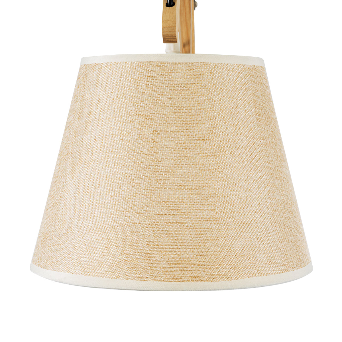 GloboStar® TALISHA 02028 Μοντέρνο Φωτιστικό Τοίχου - Απλίκα 1 x E27 AC 220-240V - Μ35-100 x Π15 x Υ36cm - Μπεζ Ξύλινο με Μπεζ Καπέλο - 5 Χρόνια Eγγύηση - ledmania.gr