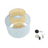 GloboStar® SAIGE 02045 Boho Κρεμαστό Φωτιστικό Οροφής Μονόφωτο 1 x E27 AC220-240V IP20 - Φ50 x Υ60cm - Μπεζ με Γαλάζιο Ξύλινο Μπαμπού Πλέγμα - 5 Χρόνια Εγγύηση - ledmania.gr