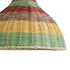 GloboStar® CABALLEROS 02053 Boho Κρεμαστό Φωτιστικό Οροφής Μονόφωτο 1 x E27 AC220-240V IP20 - Φ40 x Υ27cm - Πράσινο με Κίτρινο και Μπεζ με Κόκκινο Ξύλινο Μπαμπού Πλέγμα Καμπάνα - 5 Χρόνια Εγγύηση - ledmania.gr
