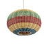 GloboStar® CABALLEROS 02055 Boho Κρεμαστό Φωτιστικό Μονόφωτο 1 x E27 AC220-240V IP20 - Φ40 x Υ25cm - Πράσινο με Κίτρινο και Μπλε με Κόκκινο Ξύλινο Μπαμπού Πλέγμα - 5 Χρόνια Εγγύηση - ledmania.gr
