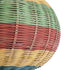 GloboStar® CABALLEROS 02055 Boho Κρεμαστό Φωτιστικό Μονόφωτο 1 x E27 AC220-240V IP20 - Φ40 x Υ25cm - Πράσινο με Κίτρινο και Μπλε με Κόκκινο Ξύλινο Μπαμπού Πλέγμα - 5 Χρόνια Εγγύηση - ledmania.gr