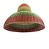 GloboStar® CABALLEROS 02059 Boho Κρεμαστό Φωτιστικό Οροφής Μονόφωτο 1 x E27 AC220-240V IP20 - Φ100 x Υ80cm - Πράσινο με Κίτρινο και Μπεζ με Κόκκινο Ξύλινο Μπαμπού Πλέγμα Καμπάνα - 5 Χρόνια Εγγύηση - ledmania.gr