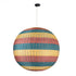 GloboStar® CABALLEROS 02064 Boho Κρεμαστό Φωτιστικό Οροφής Μονόφωτο 1 x E27 AC220-240V IP20 - Φ100 x Υ100cm - Μπλε με Κίτρινο και Κόκκινο Μπαμπού Πλέγμα Μπάλα - 5 Χρόνια Εγγύηση - ledmania.gr