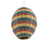 GloboStar® CABALLEROS 02065 Boho Κρεμαστό Φωτιστικό Μονόφωτο 1 x E27 AC220-240V IP20 - Φ40 x Υ50cm - Πράσινο με Κίτρινο και Μπλε με Κόκκινο Ξύλινο Μπαμπού Πλέγμα - 5 Χρόνια Εγγύηση - ledmania.gr