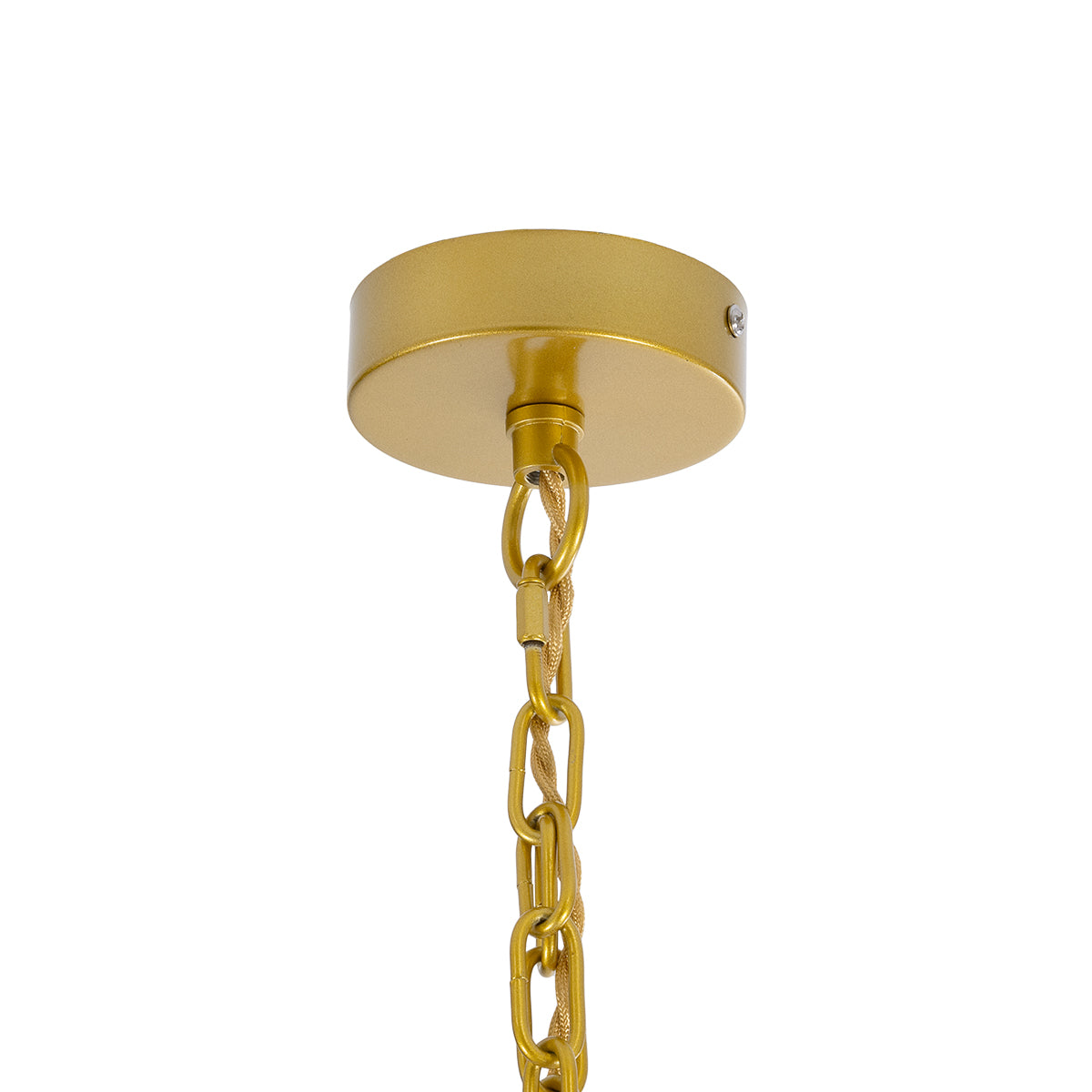 GloboStar® MISSOULA 02091 Boho Κρεμαστό Φωτιστικό Οροφής Μονόφωτο 1 x E27 AC220-240V IP20 - Φ60 x Υ40cm - Μαύρο Λεπτό Νήμα Βαμβακερό και Χρυσό Μεταλλικό Πλέγμα - 5 Χρόνια Εγγύηση - ledmania.gr