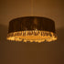 GloboStar® PUERTORICO 02095 Boho Φωτιστικό Οροφής Τριφωτο 3 x E27 AC220-240V IP20 - Φ80 x Υ27cm - Μπεζ με Λευκό Λεπτό Νήμα Πλέγμα Βαμβακερό Καπέλο - 5 Χρόνια Εγγύηση - ledmania.gr