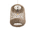 GloboStar® NIMBLIN 02117 Boho Κρεμαστό Φωτιστικό Οροφής Μονόφωτο 1 x E27 AC220-240V IP20 - Φ28 x Υ40cm - Μπεζ Seagrass - Φύκι Πλέγμα - 5 Χρόνια Εγγύηση - ledmania.gr