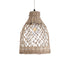 GloboStar® NIMBLIN 02118 Boho Κρεμαστό Φωτιστικό Οροφής Μονόφωτο 1 x E27 AC220-240V IP20 - Φ25 x Υ35cm - Μπεζ Seagrass - Φύκι Πλέγμα Καμπάνα - 5 Χρόνια Εγγύηση - ledmania.gr