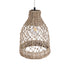 GloboStar® NIMBLIN 02118 Boho Κρεμαστό Φωτιστικό Οροφής Μονόφωτο 1 x E27 AC220-240V IP20 - Φ25 x Υ35cm - Μπεζ Seagrass - Φύκι Πλέγμα Καμπάνα - 5 Χρόνια Εγγύηση - ledmania.gr