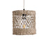 GloboStar® NIMBLIN 02120 Boho Κρεμαστό Φωτιστικό Οροφής Μονόφωτο 1 x E27 AC220-240V IP20 - Φ20 x Υ20cm - Μπεζ Seagrass - Φύκι Πλέγμα - 5 Χρόνια Εγγύηση - ledmania.gr