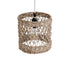 GloboStar® NIMBLIN 02120 Boho Κρεμαστό Φωτιστικό Οροφής Μονόφωτο 1 x E27 AC220-240V IP20 - Φ20 x Υ20cm - Μπεζ Seagrass - Φύκι Πλέγμα - 5 Χρόνια Εγγύηση - ledmania.gr