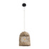 GloboStar® ECUADOR 02121 Boho Κρεμαστό Φωτιστικό Οροφής Μονόφωτο 1 x E27 AC220-240V IP20 - Φ20 x Υ25cm - Μπεζ Seagrass - Φύκι Πλέγμα Καμπάνα - 5 Χρόνια Εγγύηση - ledmania.gr