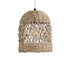 GloboStar® ECUADOR 02121 Boho Κρεμαστό Φωτιστικό Οροφής Μονόφωτο 1 x E27 AC220-240V IP20 - Φ20 x Υ25cm - Μπεζ Seagrass - Φύκι Πλέγμα Καμπάνα - 5 Χρόνια Εγγύηση - ledmania.gr