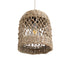 GloboStar® ECUADOR 02121 Boho Κρεμαστό Φωτιστικό Οροφής Μονόφωτο 1 x E27 AC220-240V IP20 - Φ20 x Υ25cm - Μπεζ Seagrass - Φύκι Πλέγμα Καμπάνα - 5 Χρόνια Εγγύηση - ledmania.gr