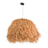 GloboStar® GUADELOUPE 02155 Boho Κρεμαστό Φωτιστικό Οροφής Μονόφωτο 1 x E27 AC220-240V IP20 - Φ70 x Υ45cm - Καφέ Φυσική Ράφια Νήμα Πλέγμα Καμπάνα - 5 Χρόνια Εγγύηση - ledmania.gr