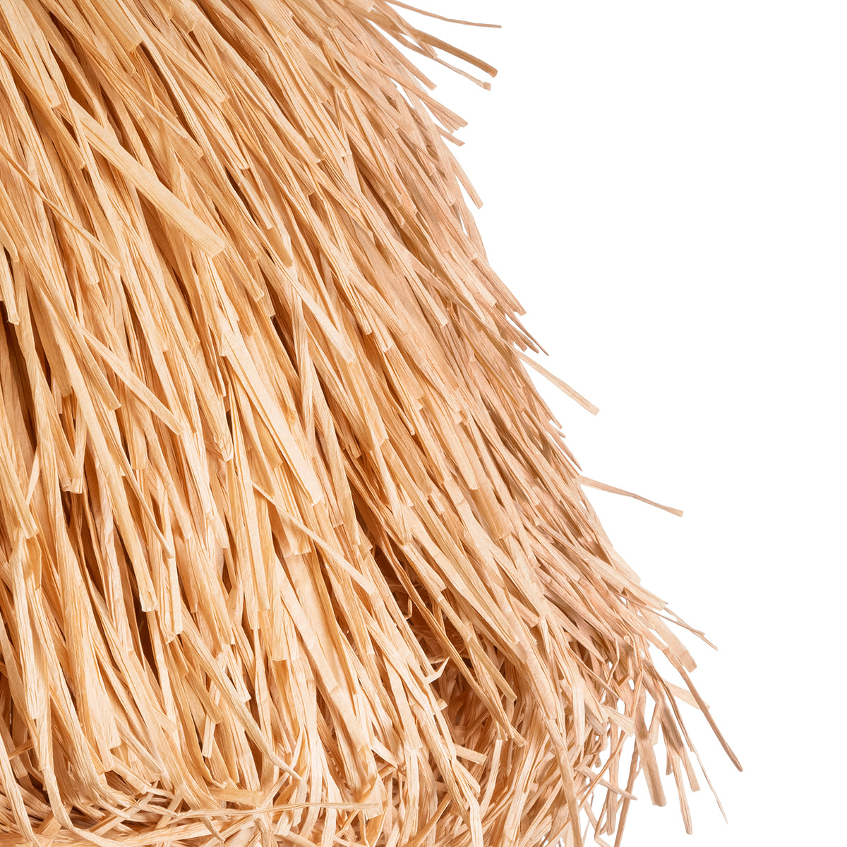 GloboStar® GUADELOUPE 02155 Boho Κρεμαστό Φωτιστικό Οροφής Μονόφωτο 1 x E27 AC220-240V IP20 - Φ70 x Υ45cm - Καφέ Φυσική Ράφια Νήμα Πλέγμα Καμπάνα - 5 Χρόνια Εγγύηση - ledmania.gr