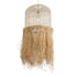 GloboStar® BASSETERRE 02163 Boho Φωτιστικό Οροφής Μονόφωτο 1 x E27 AC220-240V IP20 - Φ70 x Υ170cm - Μπεζ Ξύλινο με Μπεζ Καφέ Φυσική Ράφια Νήμα Πλέγμα Καμπάνα - 5 Χρόνια Εγγύηση - ledmania.gr