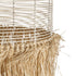 GloboStar® BASSETERRE 02163 Boho Φωτιστικό Οροφής Μονόφωτο 1 x E27 AC220-240V IP20 - Φ70 x Υ170cm - Μπεζ Ξύλινο με Μπεζ Καφέ Φυσική Ράφια Νήμα Πλέγμα Καμπάνα - 5 Χρόνια Εγγύηση - ledmania.gr