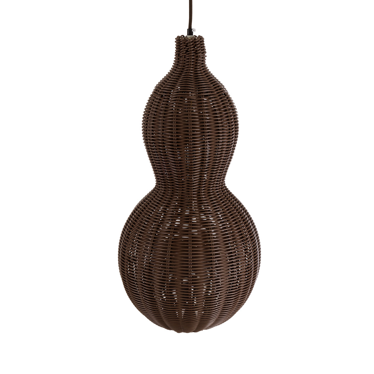 GloboStar® KINGSTOWN 02169 Boho Φωτιστικό Οροφής Μονόφωτο 1 x E27 AC220-240V IP20 - Φ30 x Υ60cm - Καφέ Ξύλινο Μπαμπού Πλέγμα - 5 Χρόνια Εγγύηση - ledmania.gr